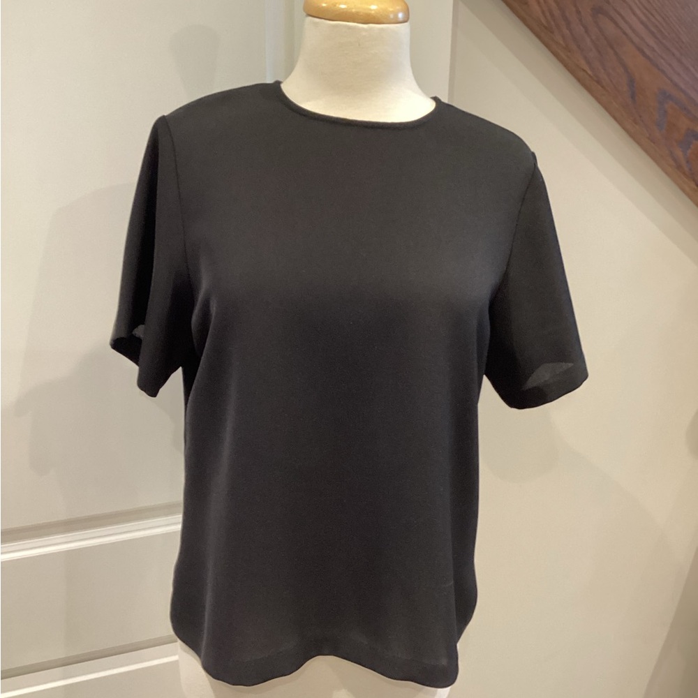 Relaxed Black Short Sleeve Boxy Tee